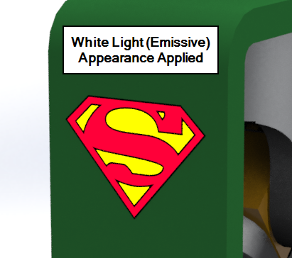 Visualize Decal Emissive Appearance Applied