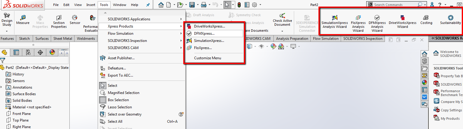 The Enable Xpress Products Window