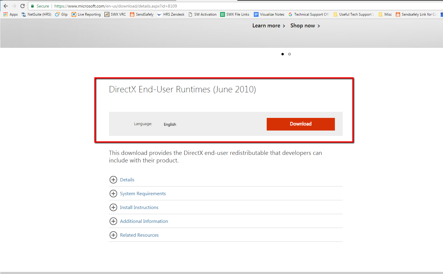 directx user runtime