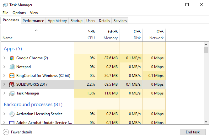 how to change units in solidworks 2017