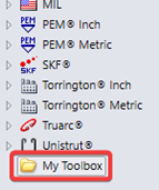 Showing the My Toolbox folder