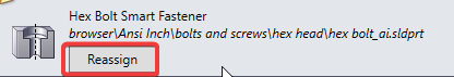 Image showing the reassign button for smart fastner option