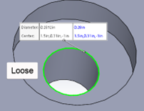 Shows an example of the different size options for screw clearance