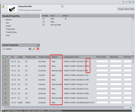 Image of an example Toolbox item added with certain properties