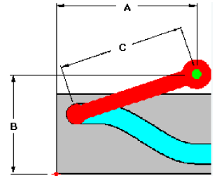 image of the swing follower only arm pivot distances example