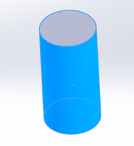 showing the external face of a cylinder