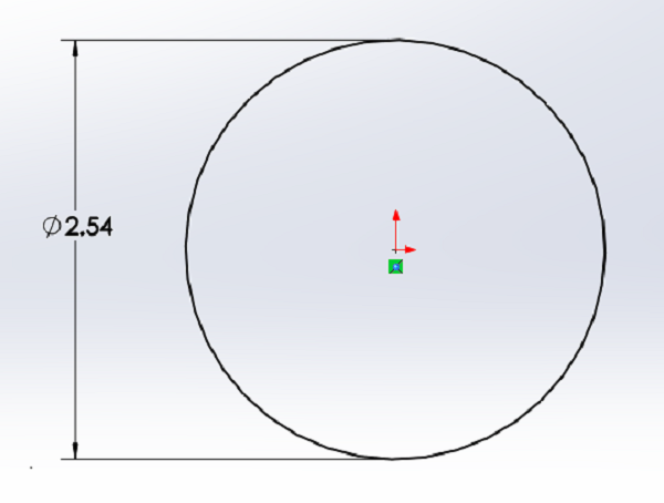 Diameter symbol correctly displays as a circle with a slash