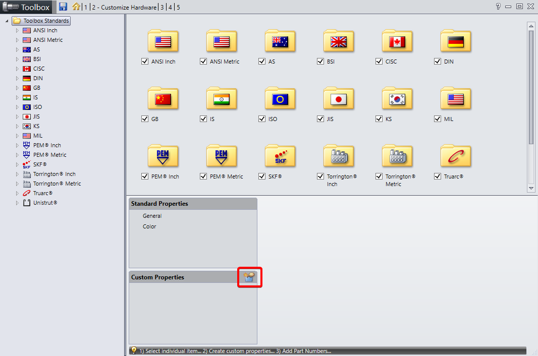 Adding custom property in Toolbox Settings