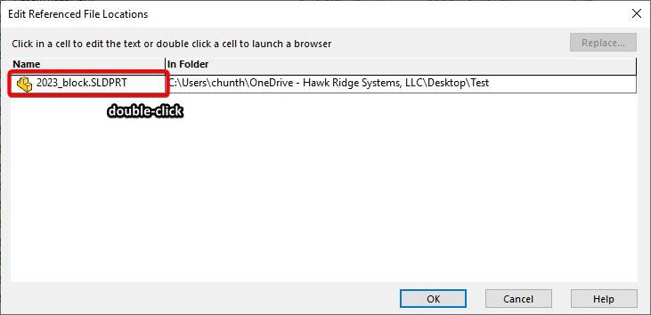 Image of Edit Refrences File Locations Menu 