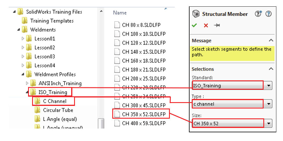 sldlfp file needs to be placed inside of the Type folder, which is inside of the Standard (two folders deep from the weldment profiles folder)