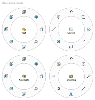 Image showing mouse gesture wheels