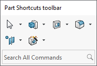 Image of the shortcut bar for Parts