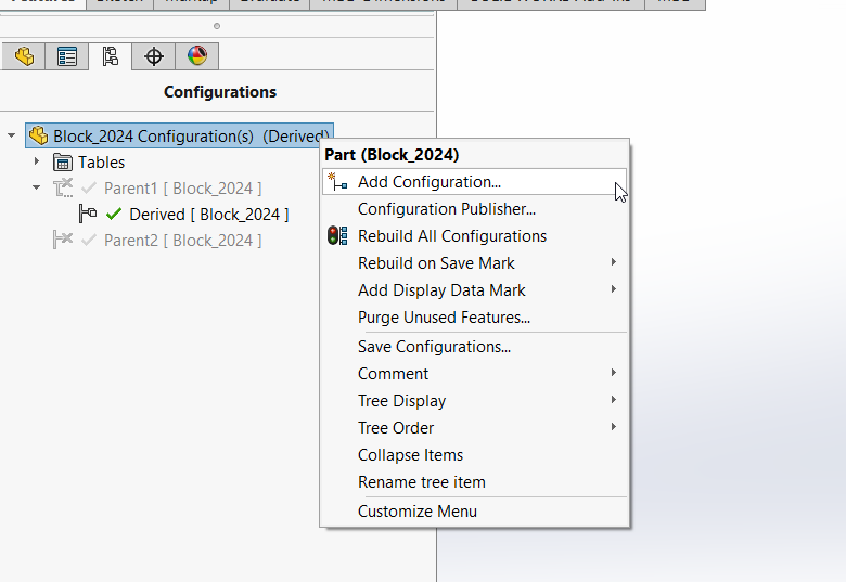 Adding the new configuration