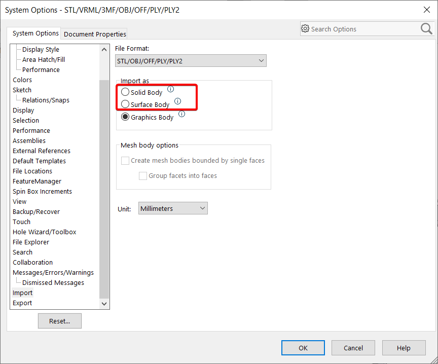 import options for mesh files, solid and surface body option highlighted.png