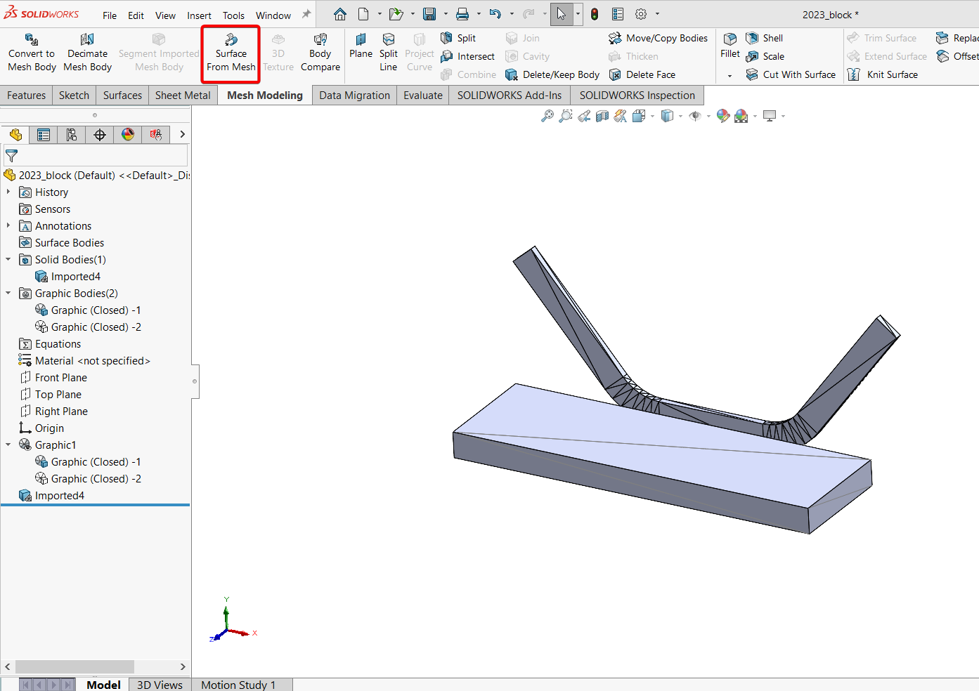 Working with Mesh Files in SOLIDWORKS – Hawk Ridge Systems