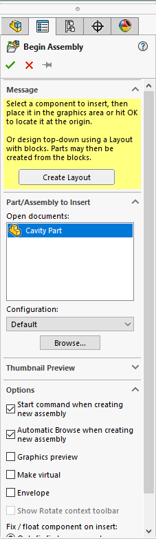 The Begin Assembly Property Manager