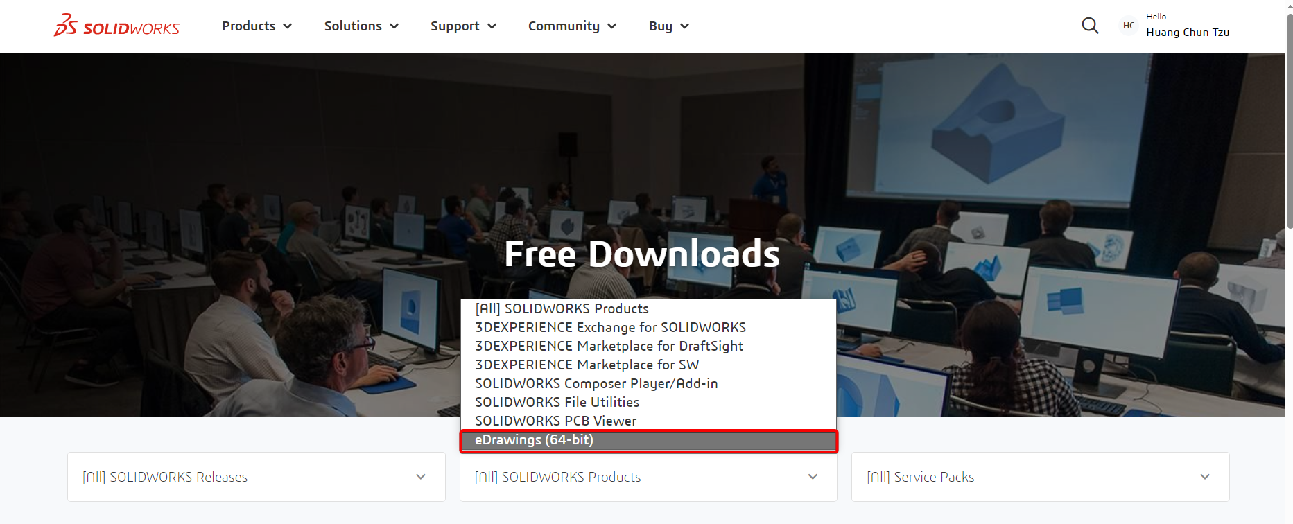 eDrawings product filter - eDrawings is highlighted.png
