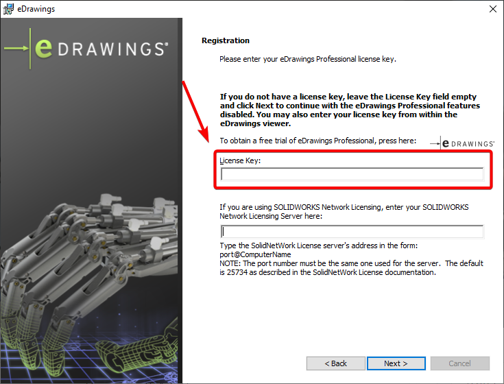 eDrawings license page for entering professional license key or network license server.png