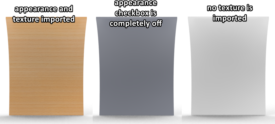 comparing between appearance fully applied, none, and no texture.png