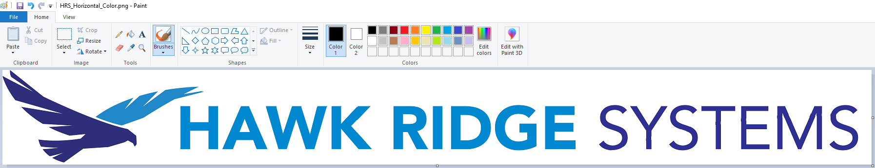 A logo PNG is open in Microsoft Paint