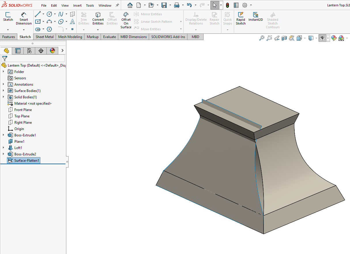 surface body has been created, shown in the graphics area and surface bodies folder.png