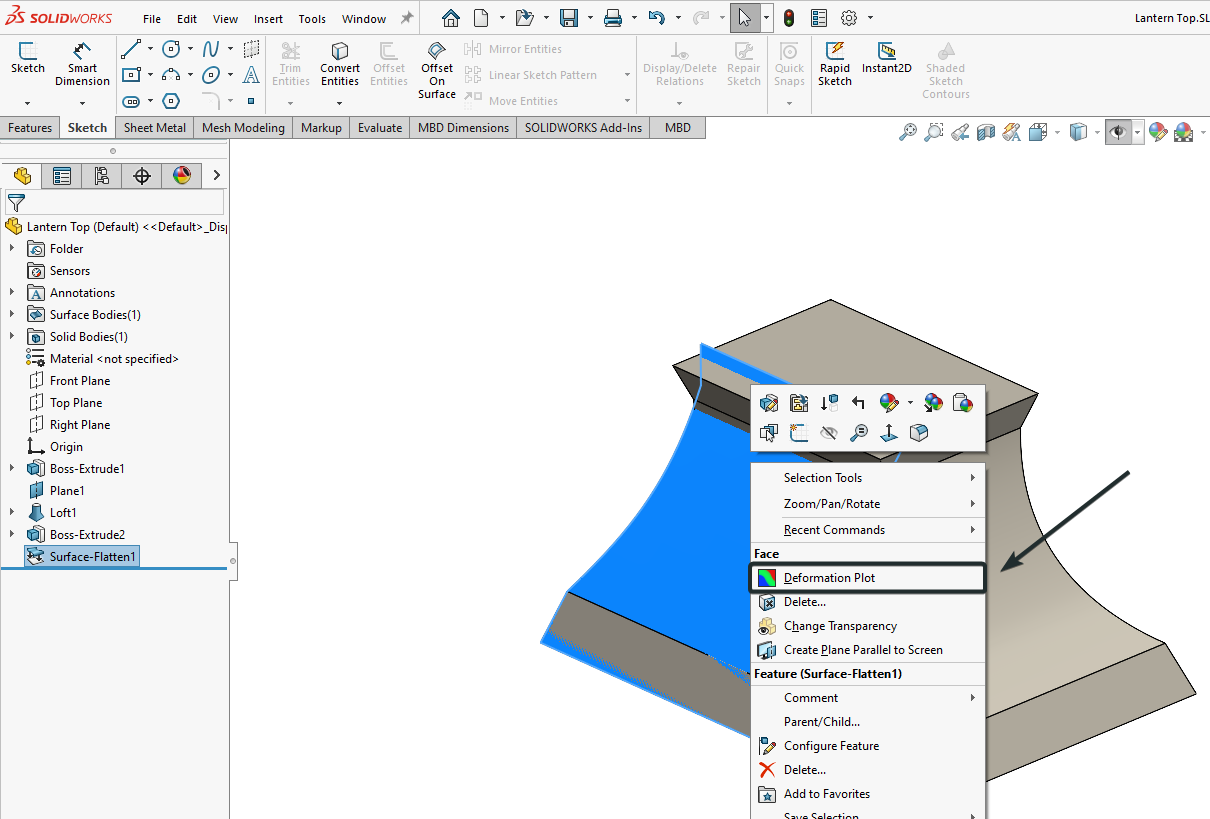 deformation command shown when right-clicking on the surface body.png