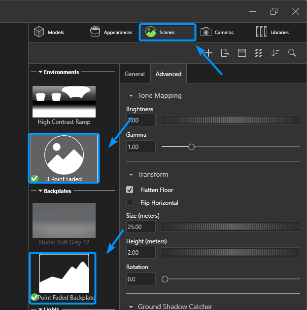 in scenes tab, can see which environment and backplate are currently active.png