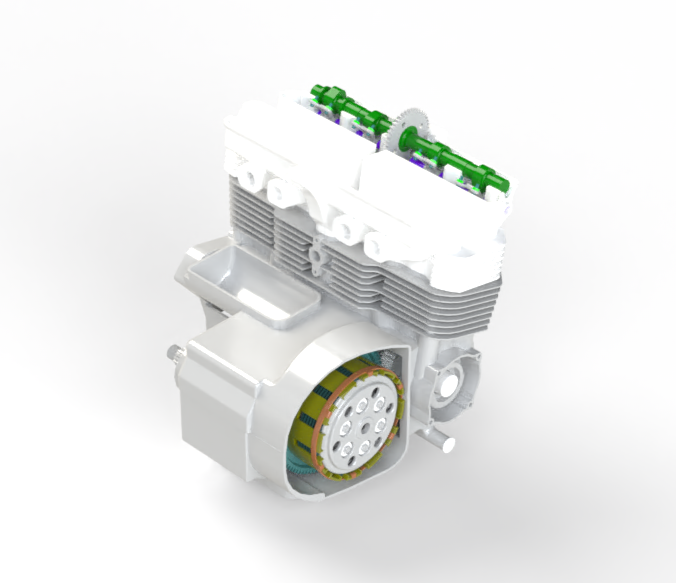 a model rendered with white background because of backplate.png