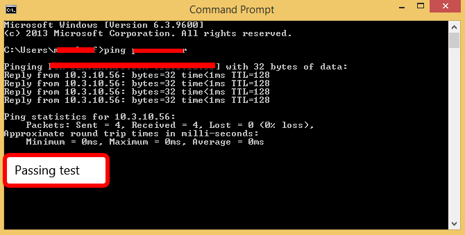 Image of Command Promt with passing test