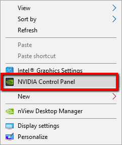 unable to open nvidia control panel windows 10