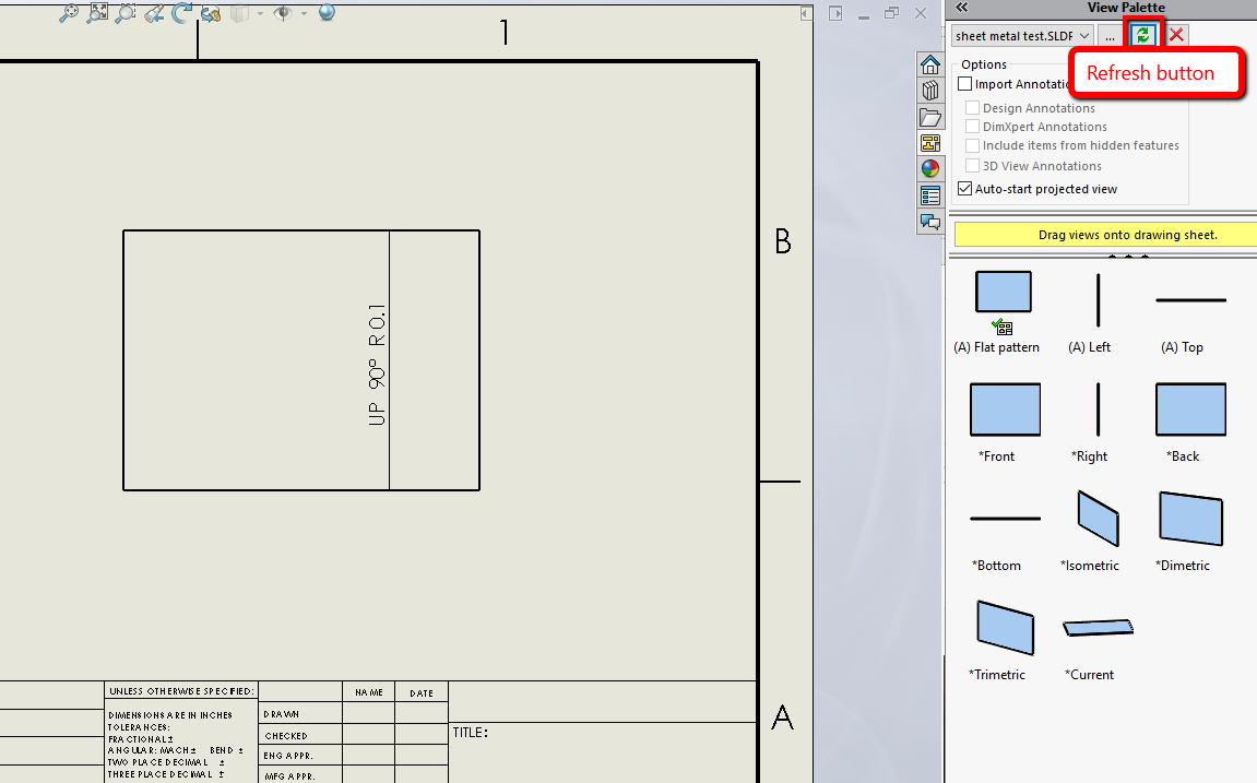 Correcting The Flat-pattern View Pallet In SOLIDWORKS Drawings – Hawk ...