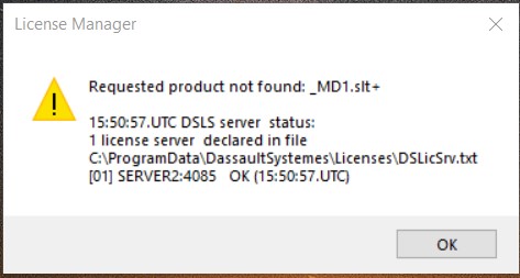 license-manager-requested-product-not-found