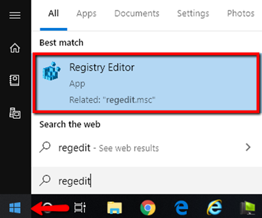 Open the Registry Editor