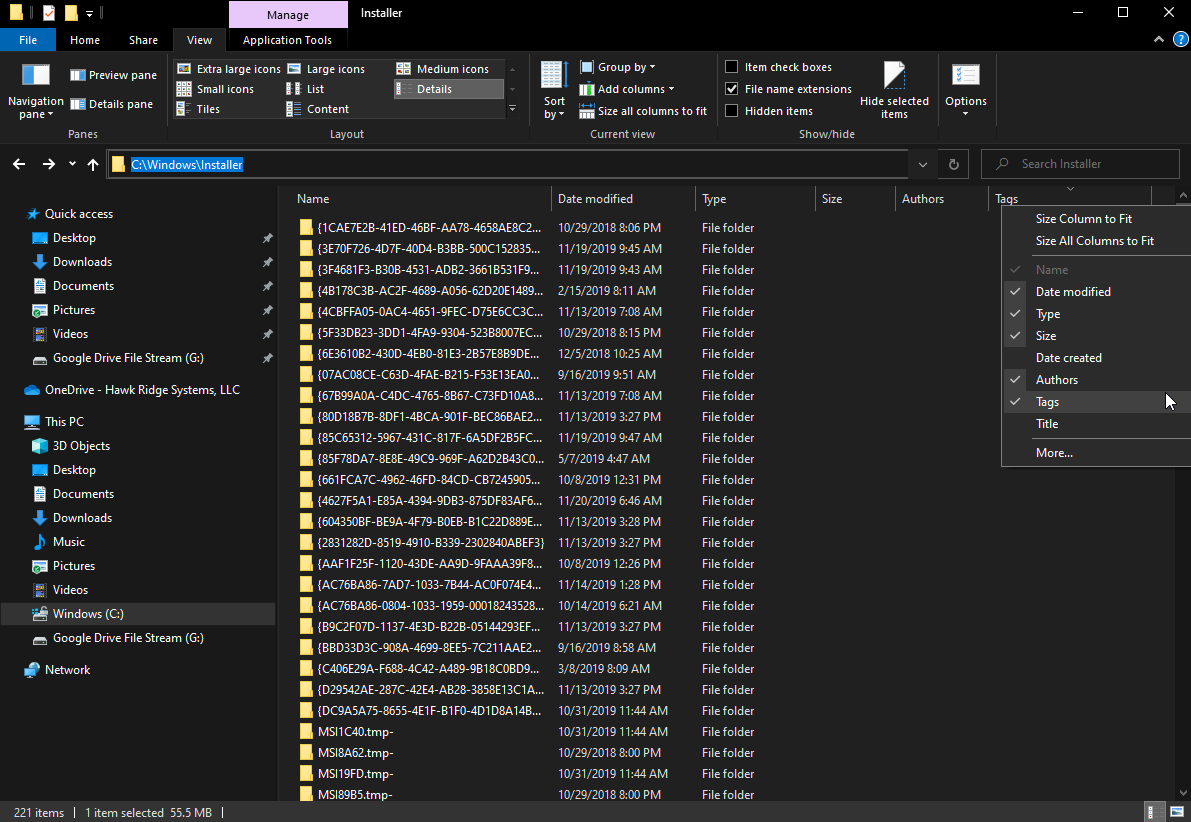 Sorting the tags column