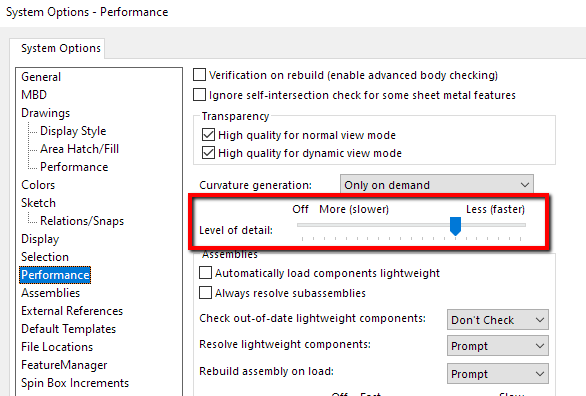 What should I set the Level of Detail slider to? – Hawk Ridge Systems  Support