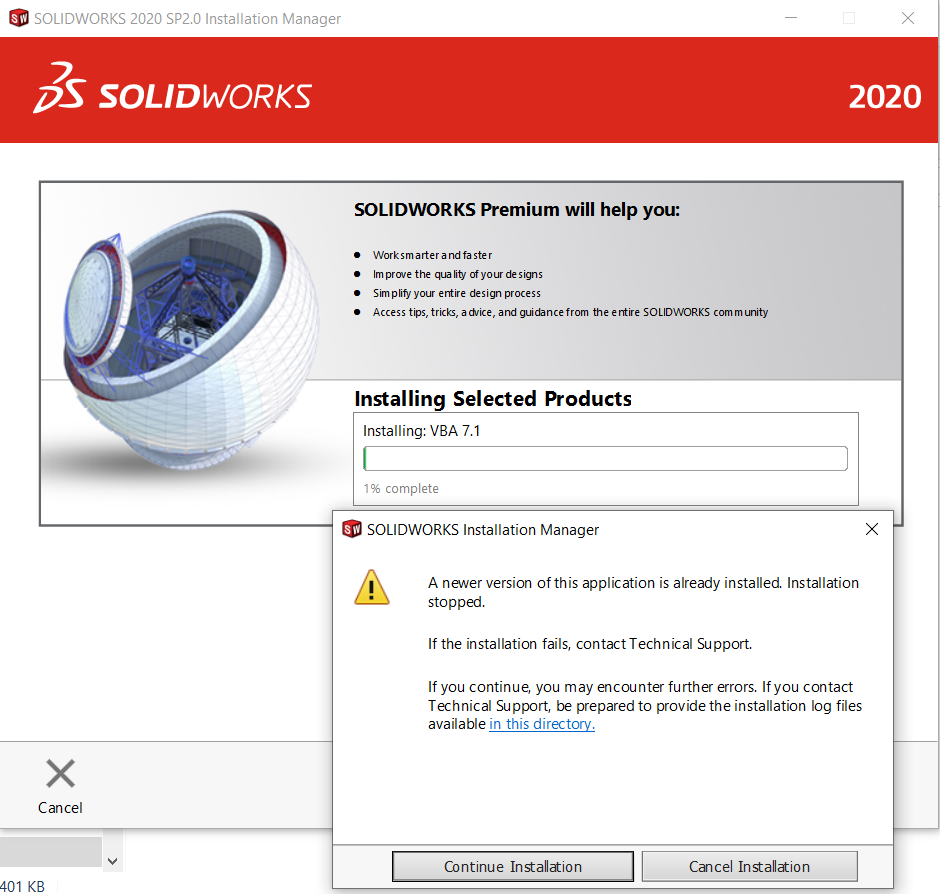 SolidWorks_2021_SP2_VBA_Preventing_2020_from_Installing.PNG
