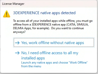 3DExperience Native Apps Options