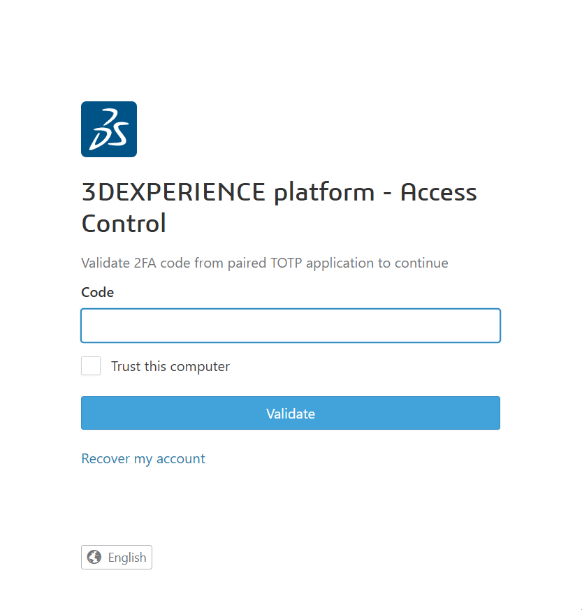 Prompt for 2FA Code