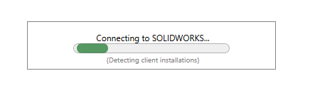 Connecting to Soldiworks status bar