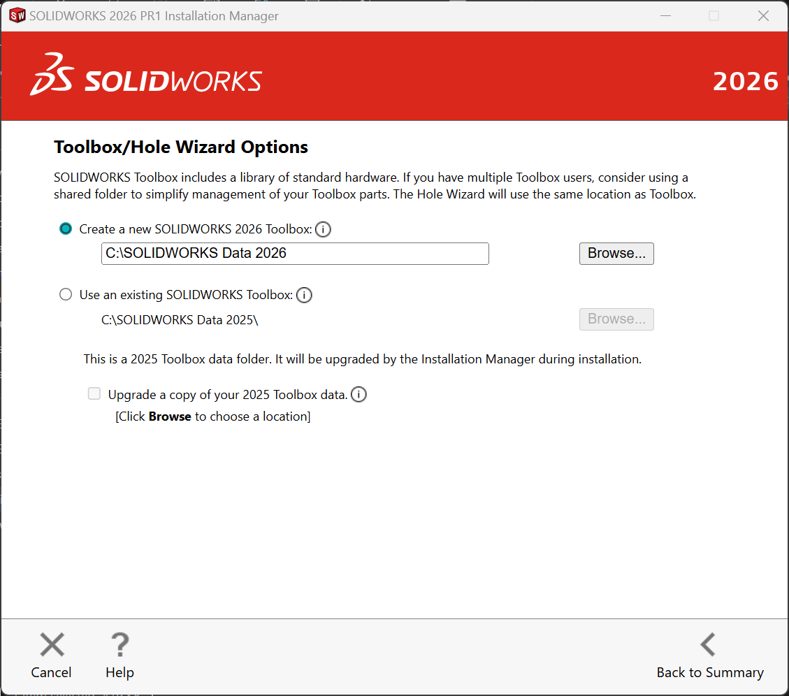 SOLIDWORKS 2026 Toolbox Hole Wizard Options.png