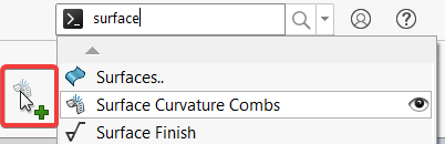 Drag command from search results list to location to add