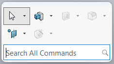 Pop-up toolbar with command search