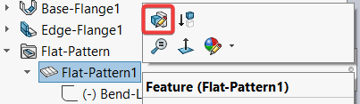 Select "Edit Feature" for "Flat-Pattern" 