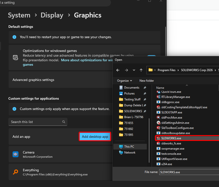 add-desktop-app-select-sldworks-exe