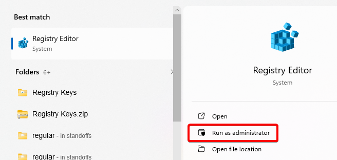search-regedit-in-windows-search-and-run-as-administrator