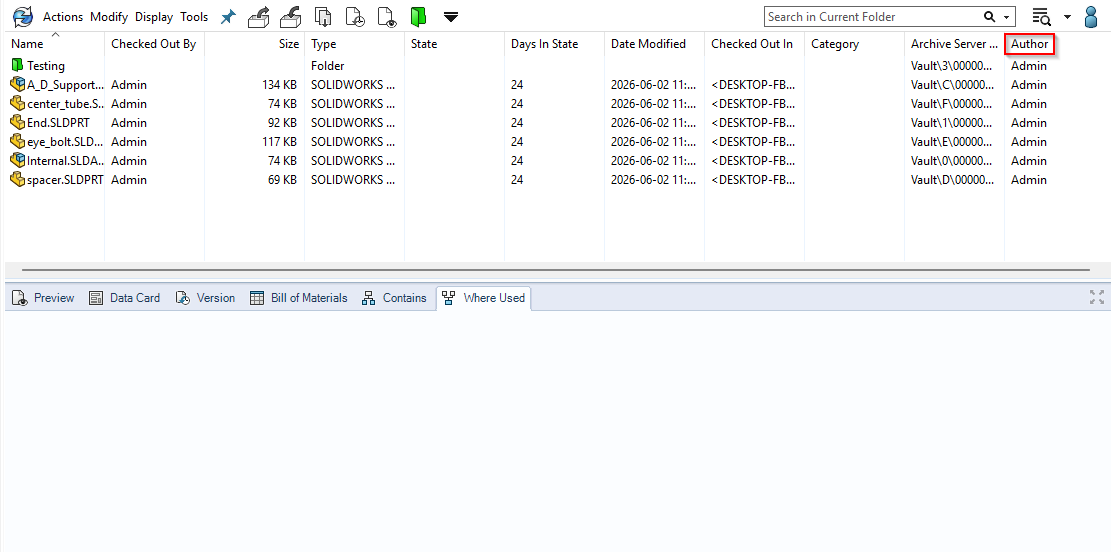 New Columns are displayed