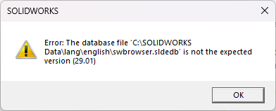 the database file is not the expected version.png