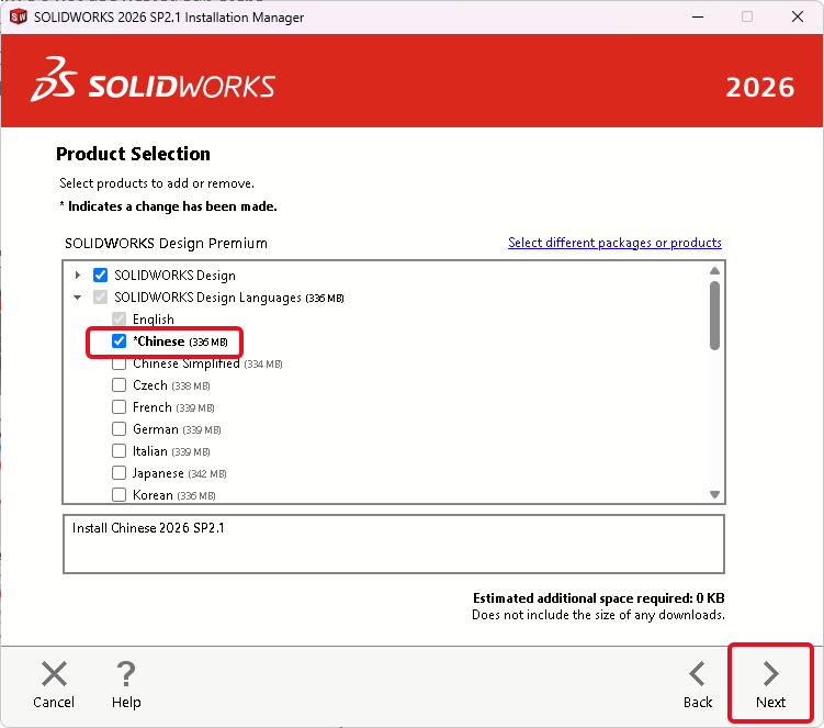 Selecting a Language Package