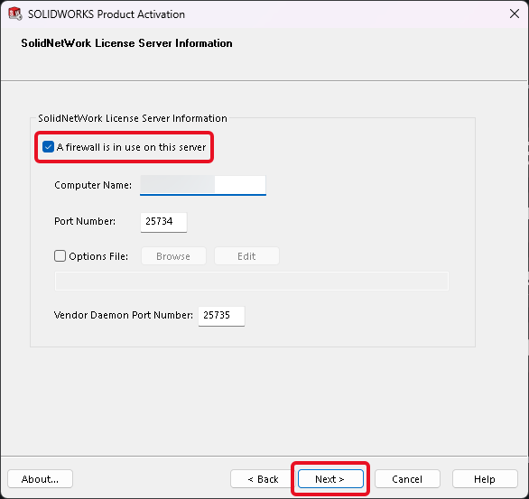 SolidNetWork License Server Information