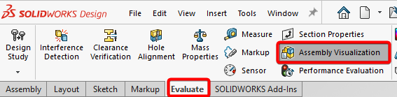 Access Assembly Visualization from the Evaluation Tab